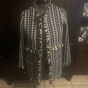 Cupcakes and Cashmere Women's blue and White Jacket